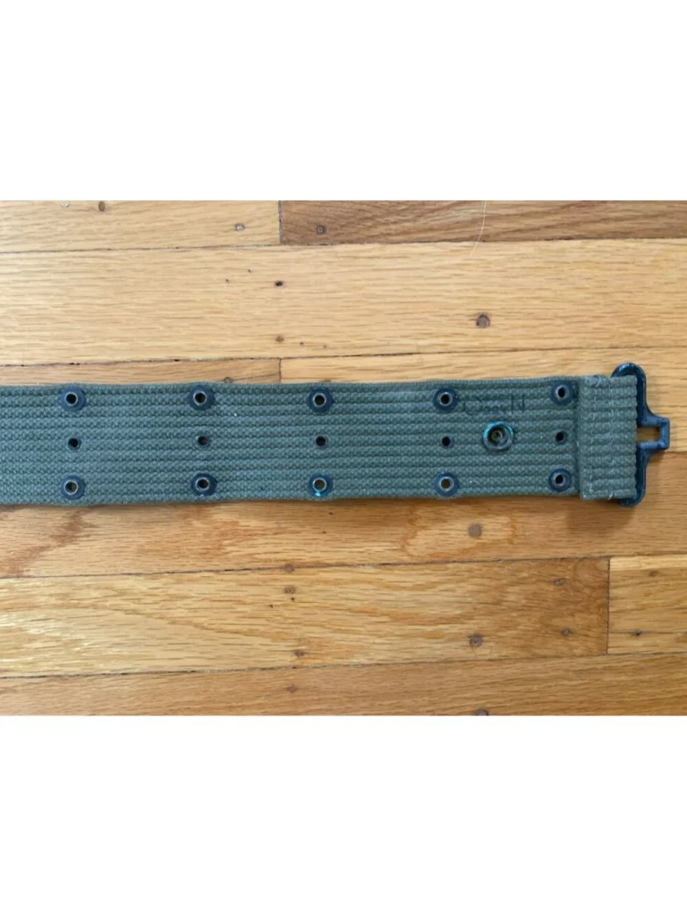 Vintage US Army M1936 Pistol Belt WWII Military Olive Drab Adjustable 41-34